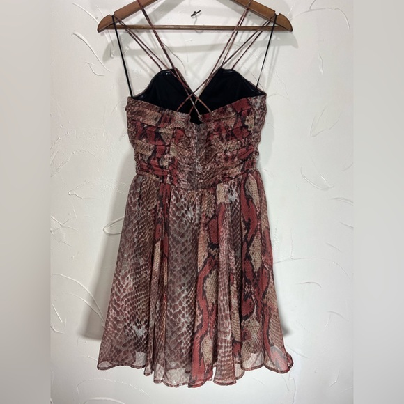 NWOT W118 by Walter Baker Daphine Dress Snake Print Red SZ XS - Picture 2 of 14